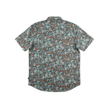 Alion Mens Fashion Pattern Print Casual Long Sleeve Button Down Lapel Shirt 13 S 